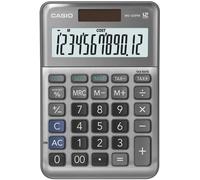 CASIO MS-120FM Calculadora de Escritorio de 12 dígitos, Frente de Metal, impuest