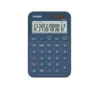 CASIO MS-20YC Calculadora de Escritorio pequeña con cálculo de Tiempo, Azul Marino