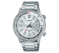 CASIO MTD-130D-7A Hombre Acero Brújula Manual Color Blanco