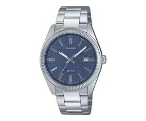 Casio MTP-1302DA-2A1V Reloj Analógico Hombre Esfera Azul Mate, Acero Inoxidable, Fecha, Cristal Mineral, 50M WR - Ref. MTP-1302DA-2A1V
