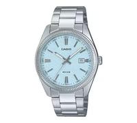 Casio MTP-1302DA-2A2VDF Reloj Analógico Hombre Esfera Celeste, Acero Inoxidable, Fecha, Cristal Mineral, 50M WR