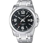Casio MTP-1314PD-1AVEF Reloj Analógico de Cuarzo con Correa en Acero Inoxidable para Hombre, Negro/Metalizado