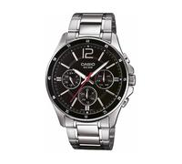 Casio MTP-1374D-1 Men's Analogue Quartz Watch with Stainless Steel Strap, Silver