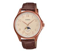 Casio MTP-M110RL-5AVER - Reloj de cuarzo para hombre, esfera beige, correa de piel marrón