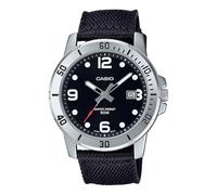 Casio MTP-VD01C-1BV Enticer - Reloj deportivo analógico para hombre, esfera negra, 50 m