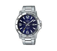 Casio MTP-VD01D-2BV Men's Enticer Stainless Steel Blue Dial Casual Analog Sporty Watch