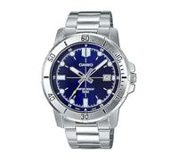 Casio MTP-VD01D-2EV Men's Enticer Stainless Steel Blue Dial Casual Analog Sporty Watch