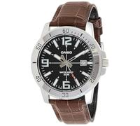 Casio MTP-VD01L-1BV Men's Enticer Stainless Steel Black Dial Casual Analog Sporty Watch