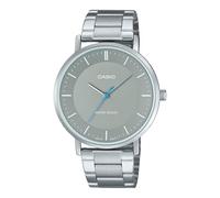 Casio MTP-VT04D-8E - Reloj analógico minimalista de acero inoxidable para hombre, esfera cóncava gris, 3 manecillas, Gris