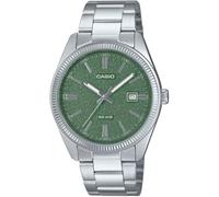 Casio MTP1302DA-3AV - Reloj analógico clásico de Acero Inoxidable con Esfera Verde Mate para Hombre
