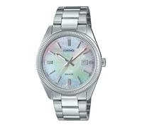 Casio MTP1302DS-7AV - Reloj analógico clásico estándar de acero inoxidable para hombre, esfera MOP y fecha, Mop