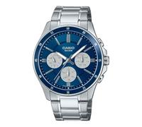 Casio MTP1374D-2A3V - Reloj multifunción de acero inoxidable para hombre, esfera azul