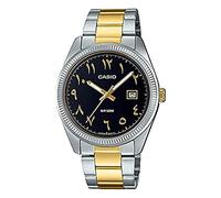 CASIO Reloj analógico de Acero Inoxidable de Dos Tonos para Hombre, Plateado y Dorado