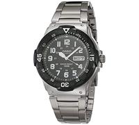 Casio Reloj analógico para Hombre. de Cuarzo con Correa en Acero Inoxidable MRW-200HD-1BVCF