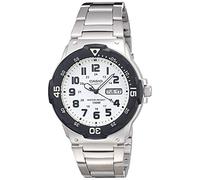 Casio Reloj analógico de Cuarzo para Hombre con Correa de Acero Inoxidable MRW-200HD-7BVCF, Plata, Reloj de Cuarzo, buceador