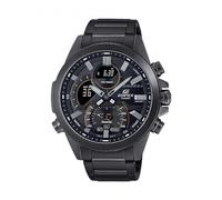 Casio Reloj analógico Digital de Cuarzo para Hombre con Correa de Acero Inoxidable ECB-30DC-1AEF, Negro, Clásico