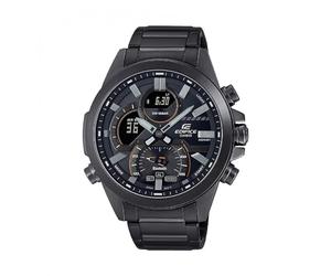 Casio Reloj analógico Digital de Cuarzo para Hombre con Correa de Acero Inoxidable ECB-30DC-1AEF, Negro, Clásico