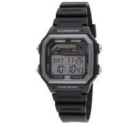 Casio Reloj analógico Digital de Cuarzo para Hombre con Correa de Resina WS1600H-1AV, Negro, Correa