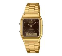 Casio Reloj analógico para Hombre con Correa de Acero Inoxidable AQ-230GA-5AMQYDF, Negro, Pulsera