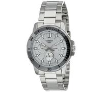 Casio Reloj analógico Unisex marrón, Plata, Clásico