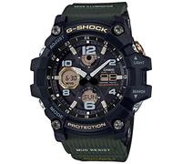 Casio Reloj Automático Hombre 56.00mm con dial Análogico-Digital Negro y Correa de Caucho Verde GWG-100-1A3ER