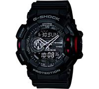 Casio Reloj Carga Solar Hombre 55.00mm con dial Análogico-Digital Negro y Correa de Plastic/Resin Bracelet Negro GA-400-1BER