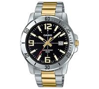 Casio Reloj Casual MTP-VD01SG-1BV, Plata y Oro, 49×45×10.3mm, Movimiento de Cuarzo