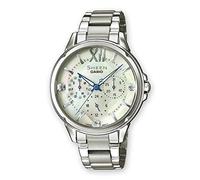 Casio Reloj Cronógrafo para Mujer de Cuarzo con Correa en Acero Inoxidable SHE-3056D-7AUER
