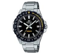 Casio Reloj Cuarzo Hombre 41.00mm con dial Analógico Negro y Correa de Pulsera de Metal Plata EFV-120DB-1AVUEF