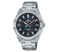 Casio Reloj Cuarzo Hombre 46.00mm con dial Analógico Negro y Correa Plata EFR-S107D-1AVUEF