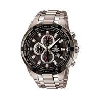Casio Reloj Cuarzo Hombre 49.00mm con dial Analógico Negro y Correa Plata EF-539D-1AVEF