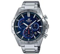 Casio Reloj Cuarzo Hombre 51.00mm con dial Analógico Azul y Correa de Pulsera de Metal Plata EFR-573D-2AVUEF