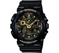 Casio Reloj Cuarzo Hombre 51.00mm con dial Análogico-Digital Negro y Correa de Plastic/Resin Strap Negro GA-100CF-1A9ER