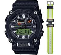 Casio Reloj Cuarzo Hombre 53.00mm con dial Análogico-Digital Negro y Correa de Plastic/Resin Strap Negro GA-900E-1A3ER