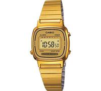 Casio Reloj Cuarzo Mujer 23.00mm con dial Digital LCD y Correa de Pulsera de Metal Oro LA670WEGA-9EF