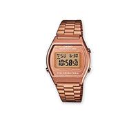 Casio Reloj Cuarzo Mujer 34.00mm con dial Digital LCD y Correa de Pulsera de Metal Rosa B640WC-5AEF