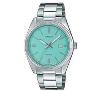 Casio Reloj Cuarzo Mujer 39.00mm con dial Analógico Azul y Correa de Pulsera de Metal Plata MTP-1302PD-2A2VEF