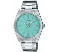 Casio Reloj Cuarzo Mujer 39.00mm con dial Analógico Azul y Correa de Pulsera de Metal Plata MTP-1302PD-2A2VEF