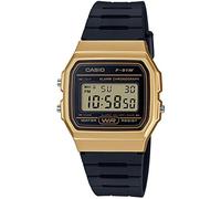 Casio Reloj Cuarzo Unisex 31.00mm con dial Digital LCD y Correa de Rubber Strap Negro F-91WM-9AEF