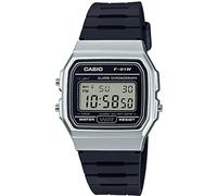 Casio Reloj Cuarzo Unisex 32.00mm con dial Digital LCD y Correa de Rubber Strap Negro F-91WM-7AEF