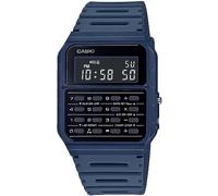 Casio Reloj Cuarzo Unisex 34.40mm con dial Digital Negro y Correa de Resina Azul CA-53WF-2BEF