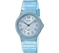 Casio Reloj Cuarzo Unisex 35.00mm con dial Analógico Blanco y Correa de Plastic/Resin Bracelet Azul MQ-24S-2BEF
