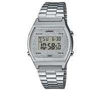 Casio Reloj Cuarzo Unisex 35.00mm con dial Digital Gris y Correa Plata B640WDG-7EF