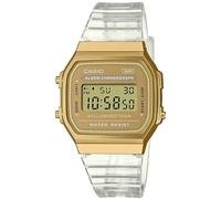 Casio Reloj Cuarzo Unisex 36.00mm con dial Digital Oro y Correa de Plastic/Resin Bracelet Transparente A168XESG-9AEF