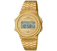 Casio Reloj Cuarzo Unisex 38.80mm con dial Digital Oro y Correa de Pulsera de Metal Oro A171WEG-9AEF