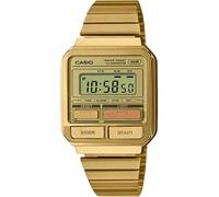 Casio Reloj Cuarzo Unisex 40.00mm con dial Digital Oro y Correa de Pulsera de Metal Oro A120WEG-9AEF