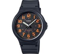Casio Reloj Cuarzo Unisex 42.00mm con dial Analógico Negro y Correa de Rubber Strap Negro MW-240-4BVEF