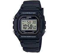 Casio Reloj Cuarzo Unisex 43.20mm con dial Digital LCD y Correa de Plastic/Resin Strap Negro W-218H-1AVEF