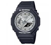 Casio Reloj Cuarzo Unisex 48.50mm con dial Análogico-Digital Plata y Correa de Plastic/Resin Strap Negro GA-2100SB-1AER