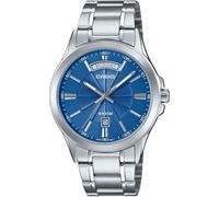 CASIO Reloj de cuarzo para hombre, pantalla analógica y correa de acero inoxidable, MTP-1381D-2AVDF, color plateado
